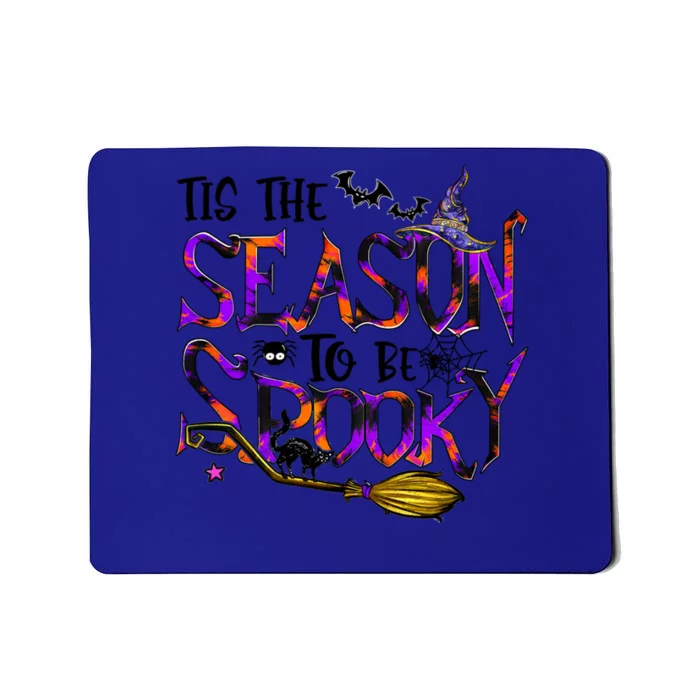 Tis The Season To Be Spooky Vibes Halloween Tie Dye Witch Gift Mousepad