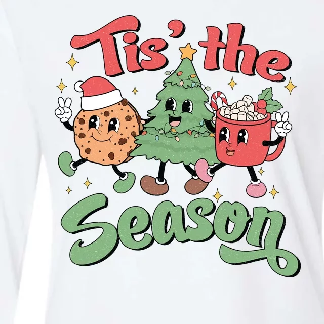 Tis The Season Christmas Holiday Festive Womens Cotton Relaxed Long Sleeve T-Shirt