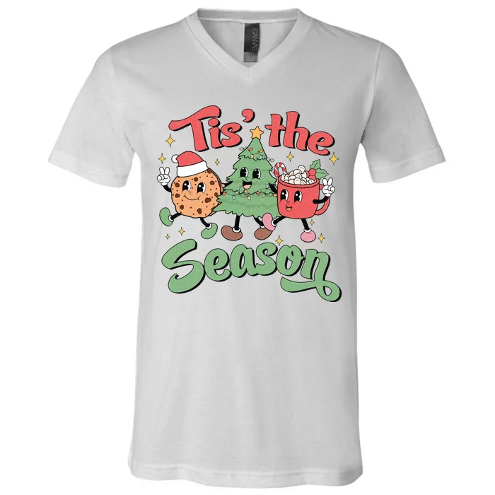 Tis The Season Christmas Holiday Festive V-Neck T-Shirt