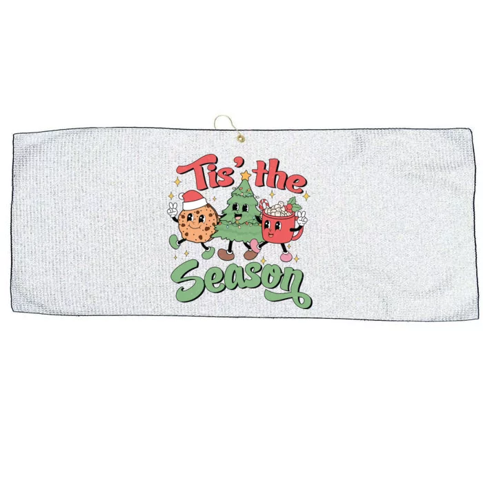 Tis The Season Christmas Holiday Festive Large Microfiber Waffle Golf Towel