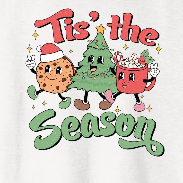 Tis The Season Christmas Holiday Festive Women's Crop Top Tee