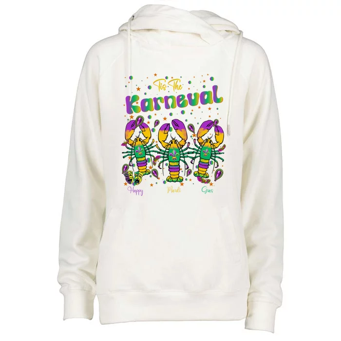 Tis The Season For Crawfish Mardi Gras Carnaval Meaningful Gift Womens Funnel Neck Pullover Hood