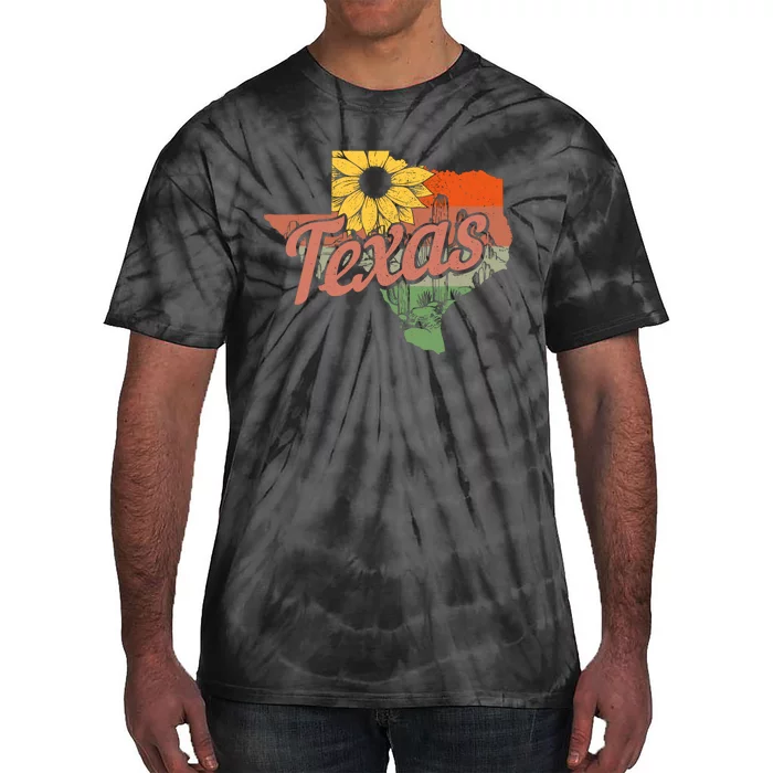 Texas Tx State Map Pride Vintage Tie-Dye T-Shirt