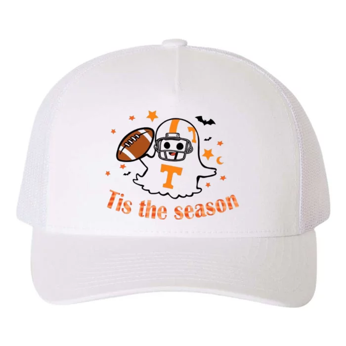 Tis The Season Halloween Football Ghost Tennessee Football Yupoong Adult 5-Panel Trucker Hat