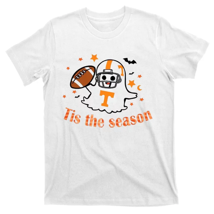 Tis The Season Halloween Football Ghost Tennessee Football T-Shirt