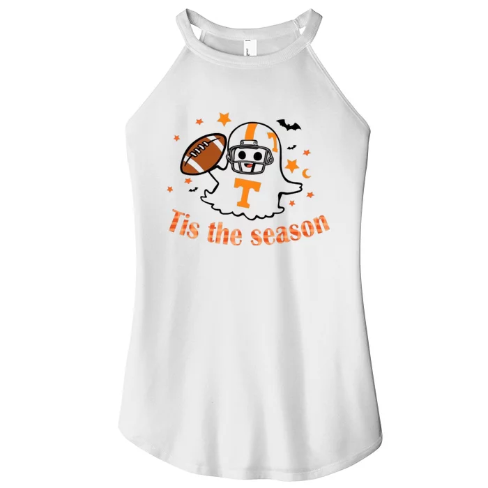 Tis The Season Halloween Football Ghost Tennessee Football Women’s Perfect Tri Rocker Tank