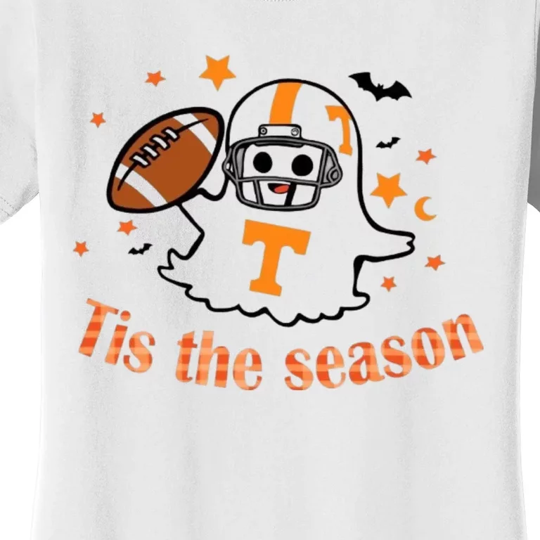 Tis The Season Halloween Football Ghost Tennessee Football Women's T-Shirt