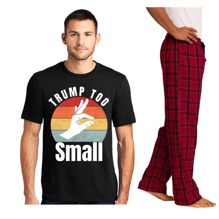 Trump Too Small Funny Quote Design Vintage RéTro Sunset Pajama Set