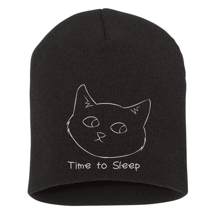 Time To Sleep Short Acrylic Beanie