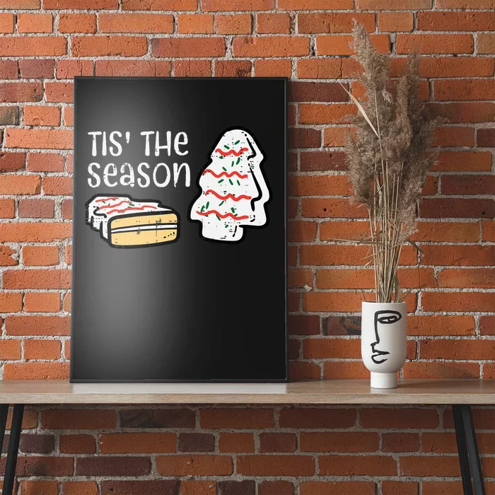 Tis The Season Christmas Tree Cake Xmas Poster