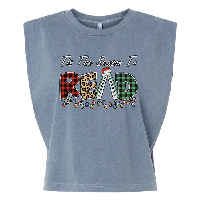 Tis The Season To Read Christmas Book Lover Reader Bookish Garment-Dyed Women's Muscle Tee