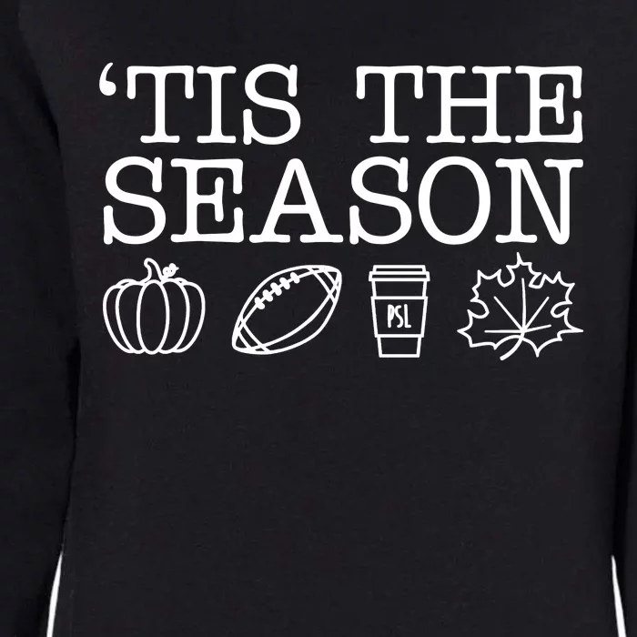 Tis The Season Football Fall Womens California Wash Sweatshirt