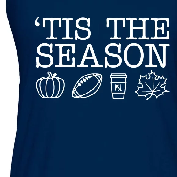 Tis The Season Football Fall Ladies Essential Flowy Tank