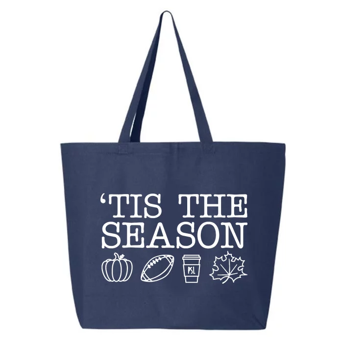 Tis The Season Football Fall 25L Jumbo Tote