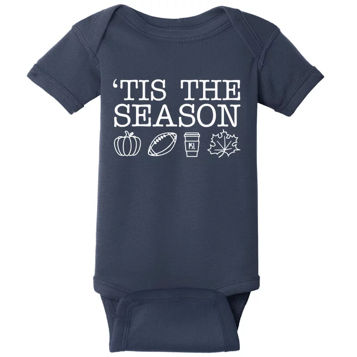 Tis The Season Football Fall Baby Bodysuit