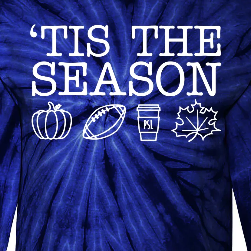 Tis The Season Football Fall Tie-Dye Long Sleeve Shirt