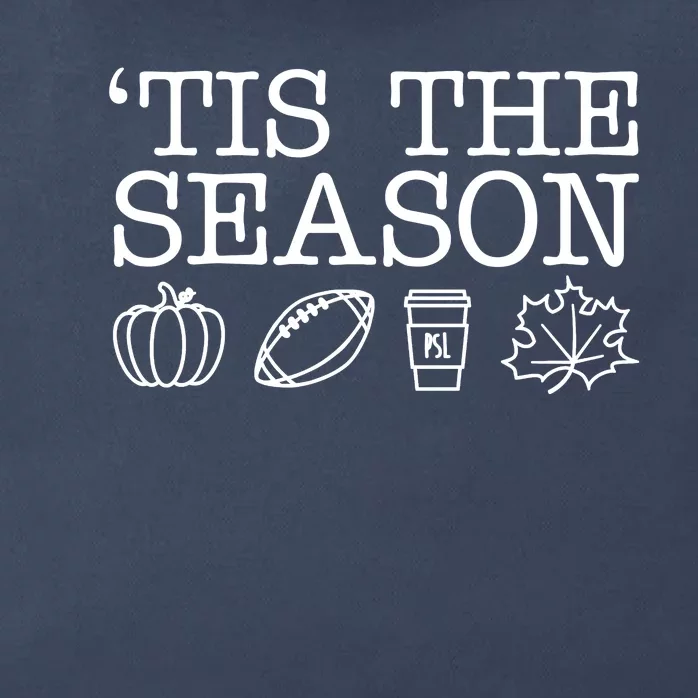 Tis The Season Football Fall Zip Tote Bag