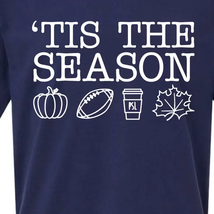 Tis The Season Football Fall Sueded Cloud Jersey T-Shirt