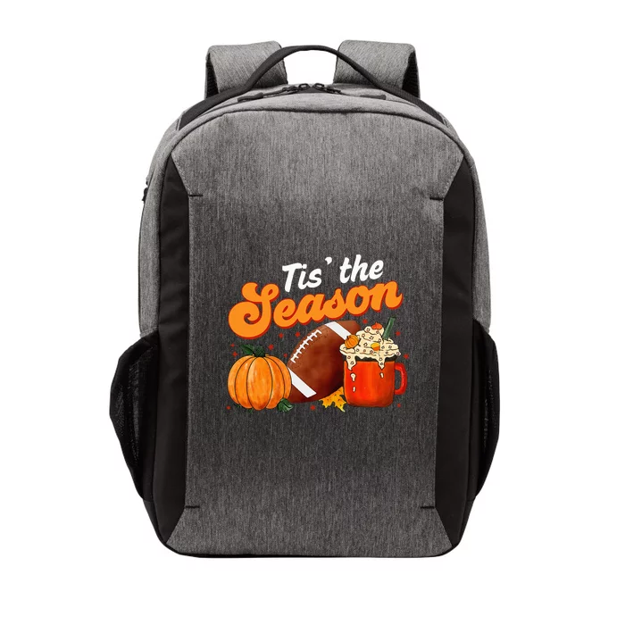 Tis The Season Pumpkin Spice Latte Halloween Fall Football Vector Backpack