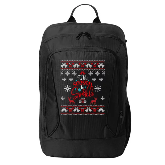 Tis The Season To Retro Ugly Christmas Gift City Backpack