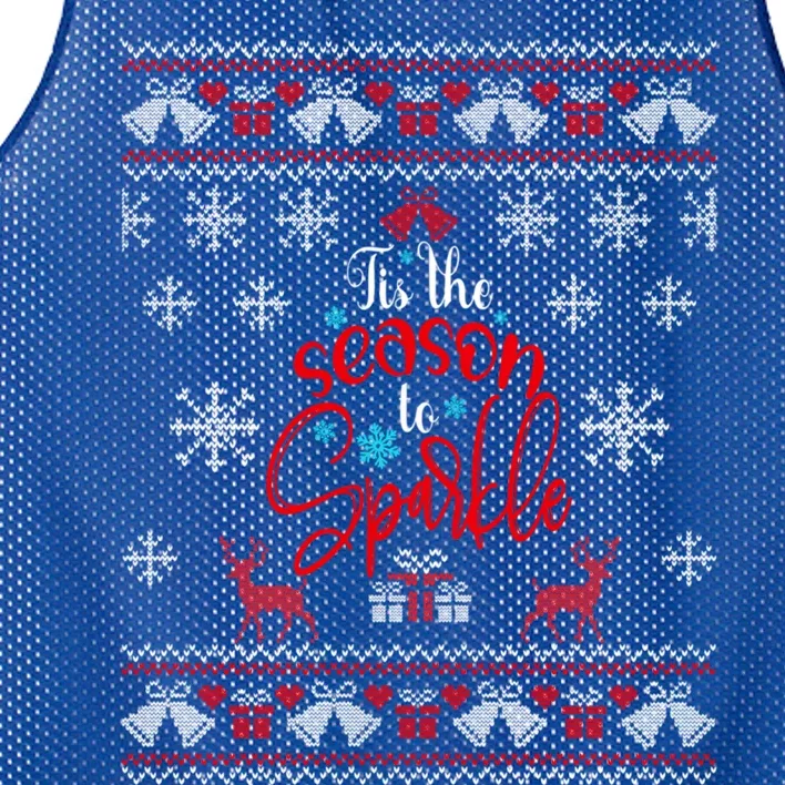 Tis The Season To Retro Ugly Christmas Gift Mesh Reversible Basketball Jersey Tank