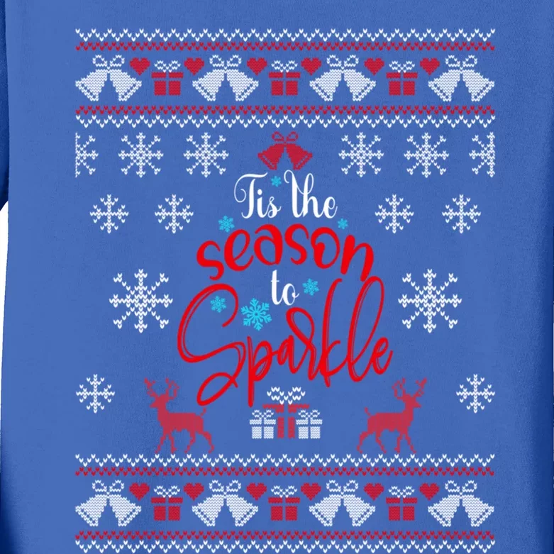 Tis The Season To Retro Ugly Christmas Gift Kids Long Sleeve Shirt