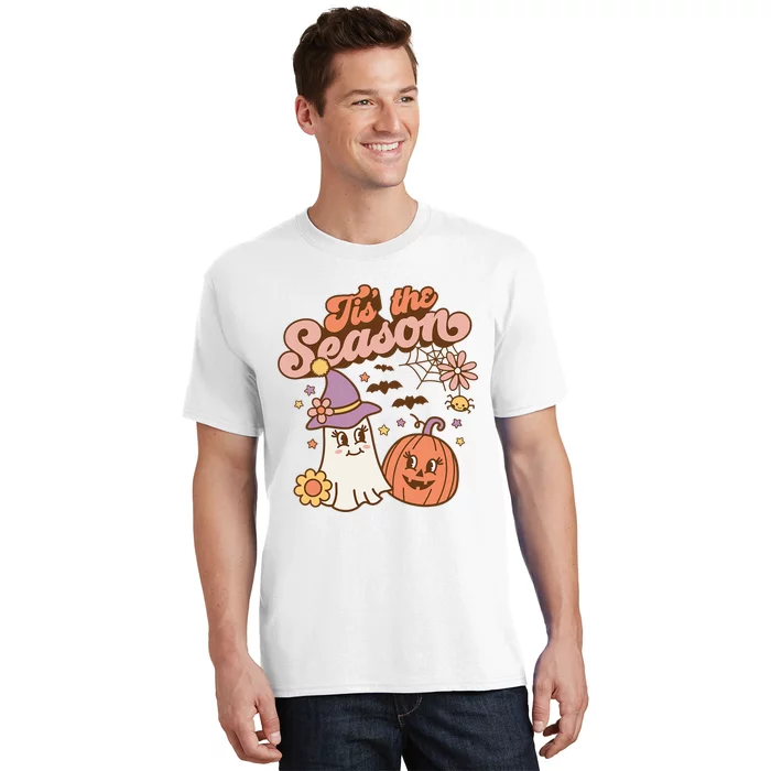 Tis The Season Fall Season Autumn Ghost Pumpkin Halloween Costume T-Shirt