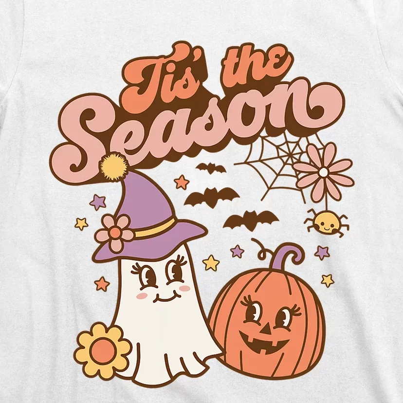 Tis The Season Fall Season Autumn Ghost Pumpkin Halloween Costume T-Shirt