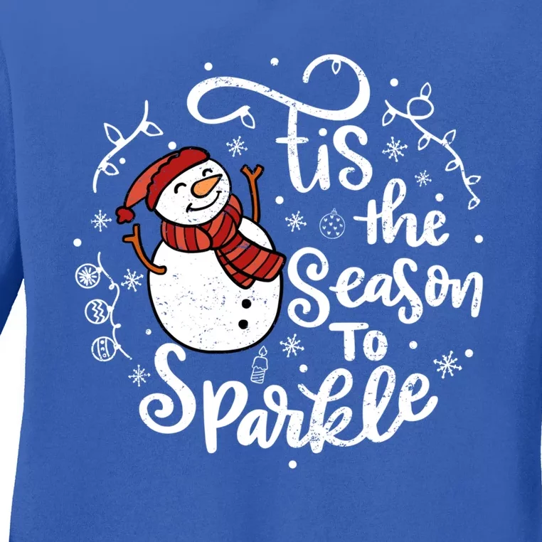 Tis The Season To Snow Christmas Family Great Gift Ladies Long Sleeve Shirt