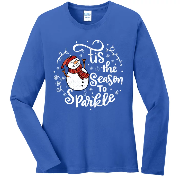 Tis The Season To Snow Christmas Family Great Gift Ladies Long Sleeve Shirt