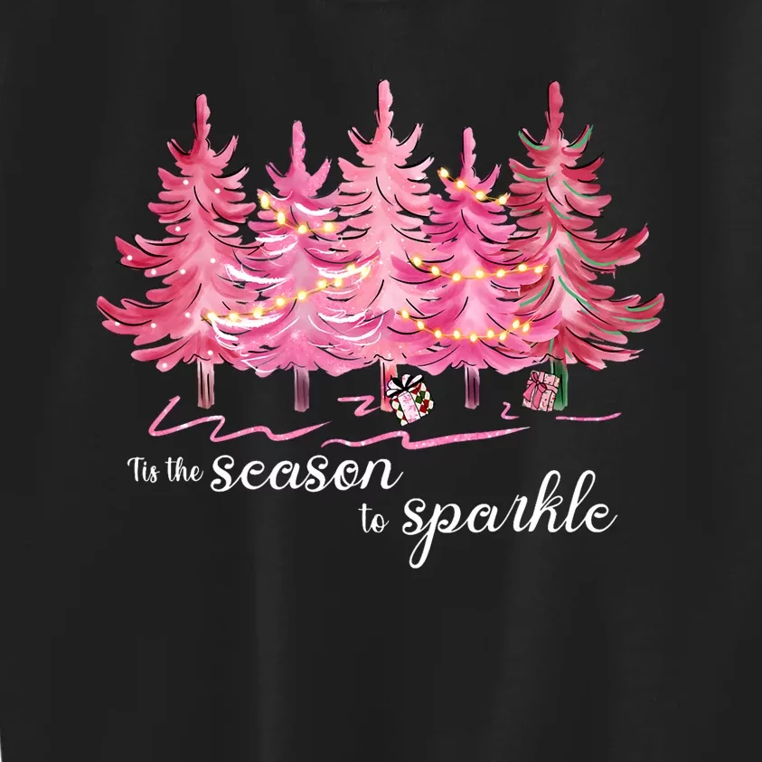 Tis The Season To Cute Christmas Tree Kids Sweatshirt