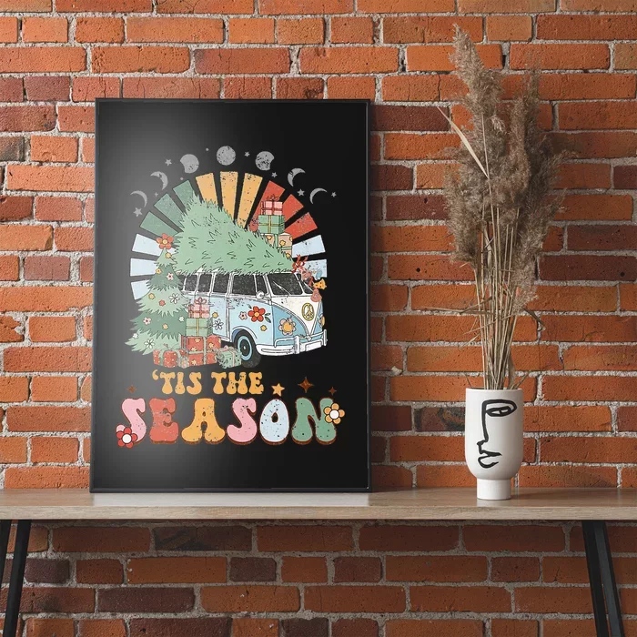 Tis' The Season Merry Camper Christmas Tree Poster