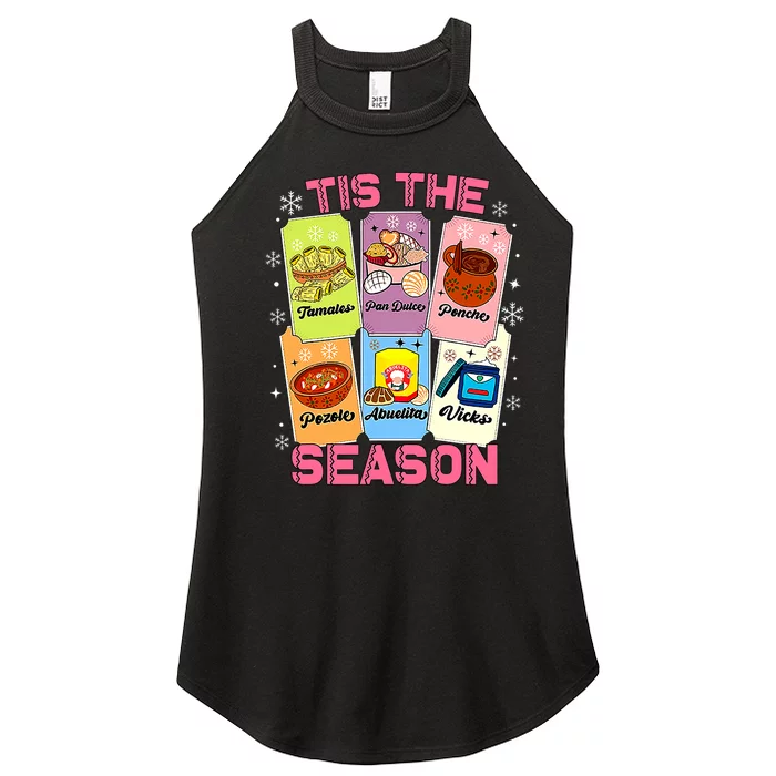 Tis The Season Xmas Card Mexican Christmas Pan Dulce Xmas Women’s Perfect Tri Rocker Tank