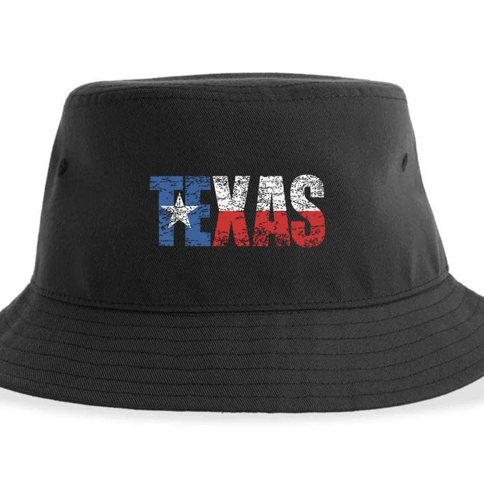 Texas Texas State Flag Distressed Sustainable Bucket Hat