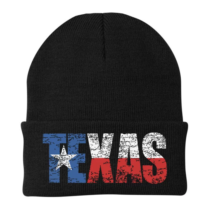 Texas Texas State Flag Distressed Knit Cap Winter Beanie