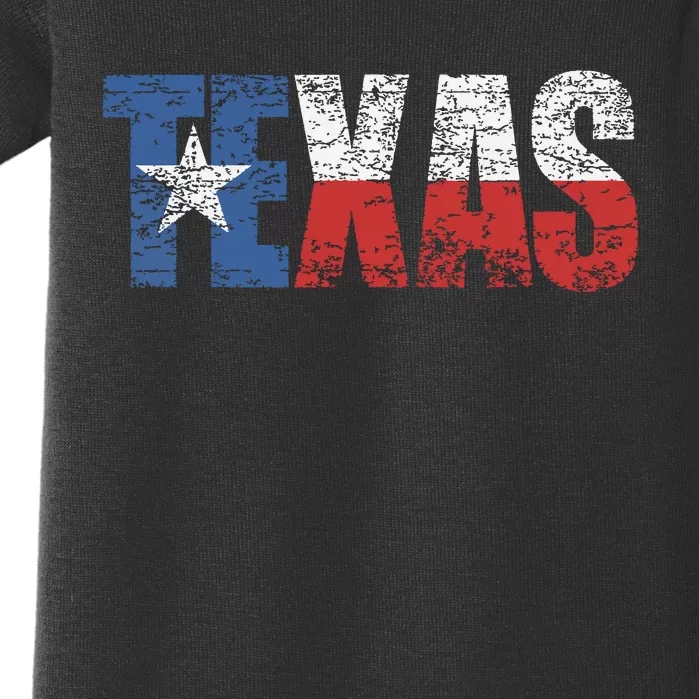 Texas Texas State Flag Distressed Baby Bodysuit