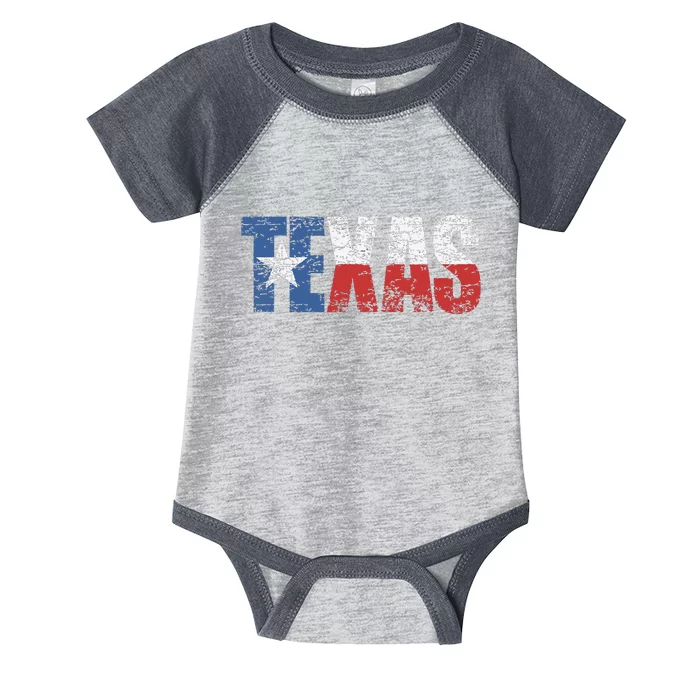 Texas Texas State Flag Distressed Infant Baby Jersey Bodysuit