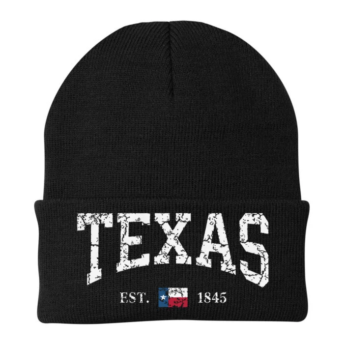 Texas Texas State Flag Distressed Knit Cap Winter Beanie