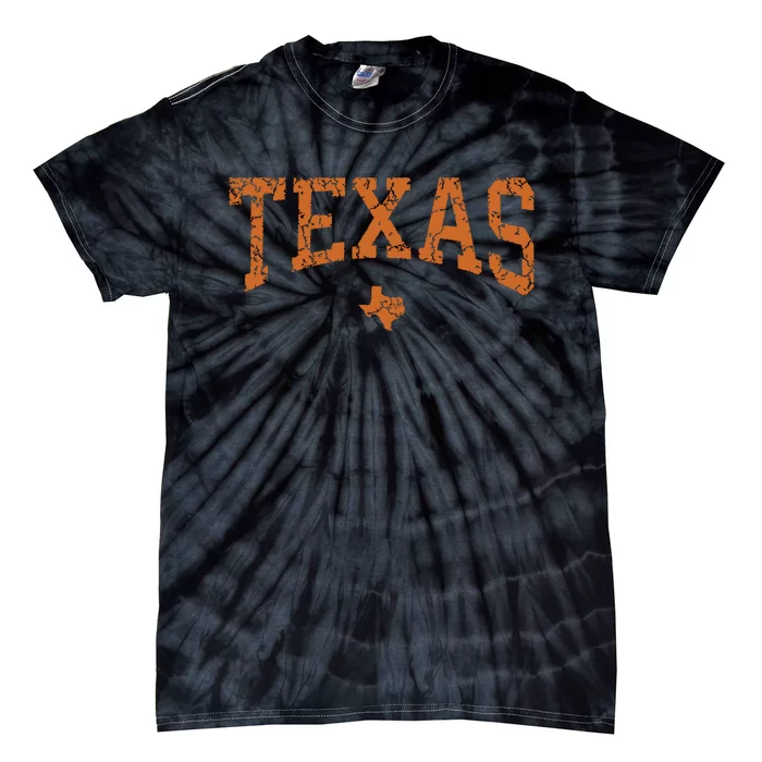 Texas Texas State Map Distressed Tie-Dye T-Shirt