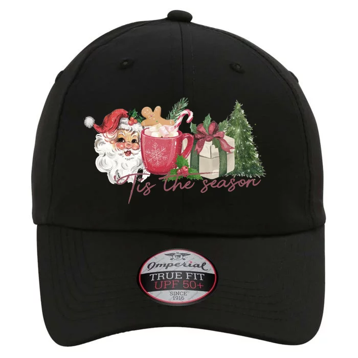 Tis The Season Cute Retro Christmas Tree  Santa Claus Funny The Original Performance Cap