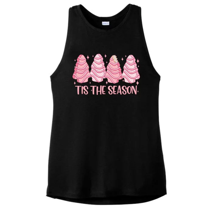 Tis The Season Christmas Cookie Holiday Ladies Tri-Blend Wicking Tank