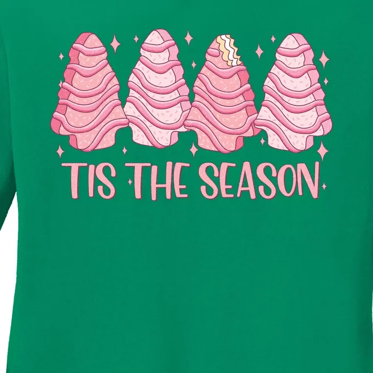 Tis The Season Christmas Cookie Holiday Ladies Long Sleeve Shirt