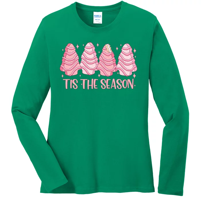 Tis The Season Christmas Cookie Holiday Ladies Long Sleeve Shirt