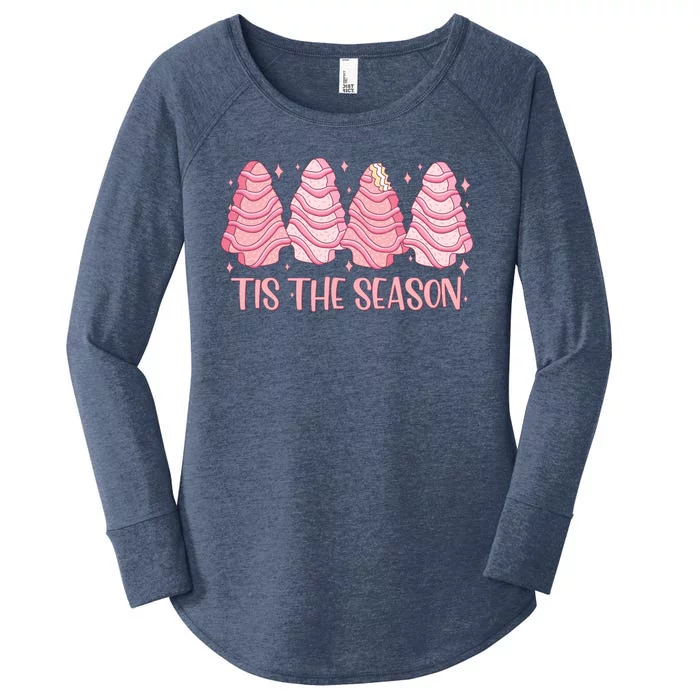 Tis The Season Christmas Cookie Holiday Women's Perfect Tri Tunic Long Sleeve Shirt