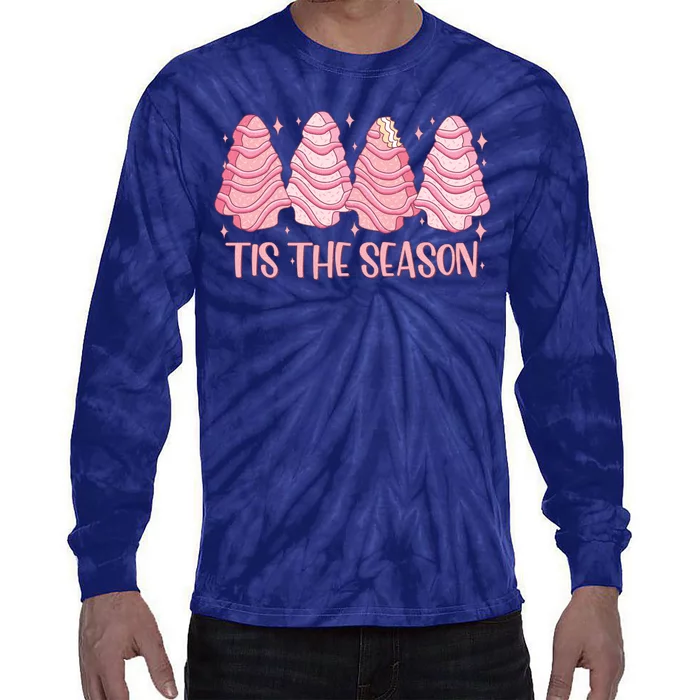 Tis The Season Christmas Cookie Holiday Tie-Dye Long Sleeve Shirt