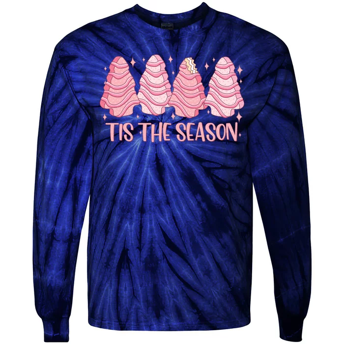 Tis The Season Christmas Cookie Holiday Tie-Dye Long Sleeve Shirt