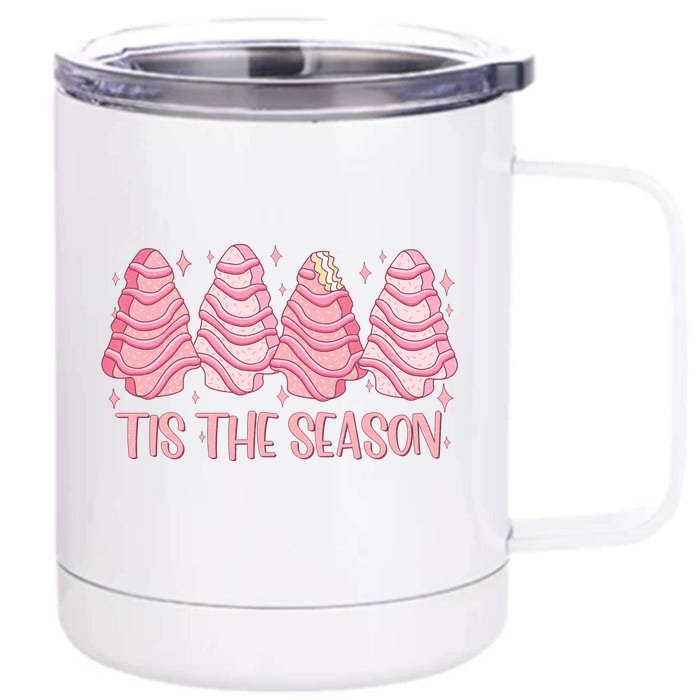 Tis The Season Christmas Cookie Holiday Front & Back 12oz Stainless Steel Tumbler Cup