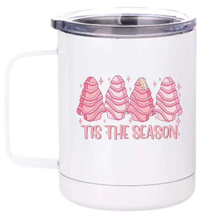 Tis The Season Christmas Cookie Holiday Front & Back 12oz Stainless Steel Tumbler Cup