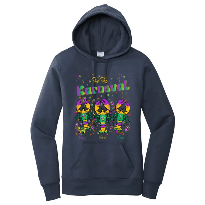 Tis The Season For Crawfish Mardi Gras Carnaval Gift Women's Pullover Hoodie