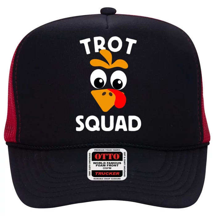 Turkey Trot Squad Running Meaningful Gift High Crown Mesh Trucker Hat